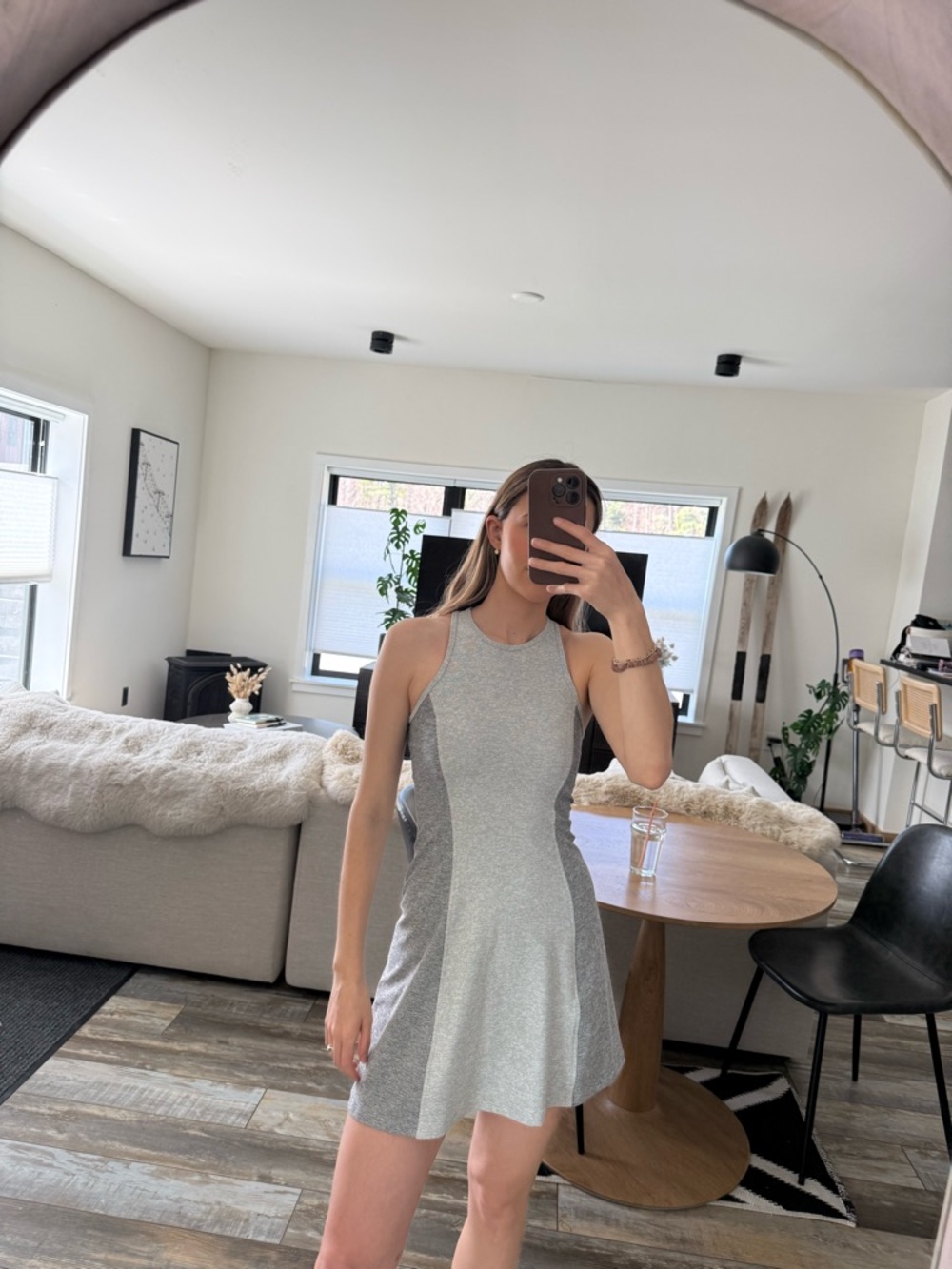 Outdoor Voices Heather Gray Panel Tennis Dress